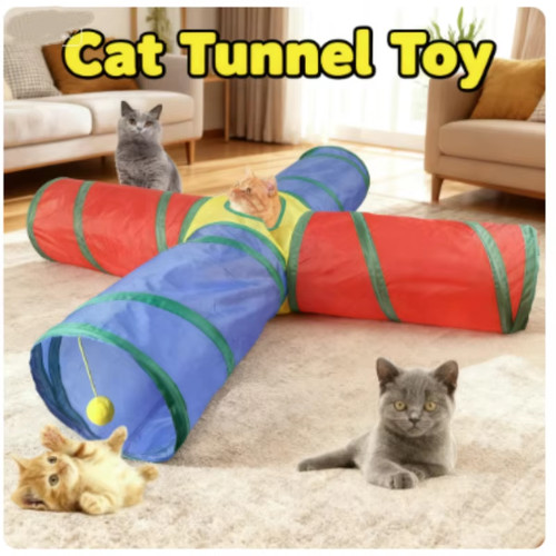 Tunnel per gatti pieghevole - gatti,