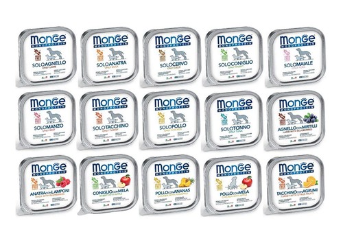 Monge monoproteico umido per