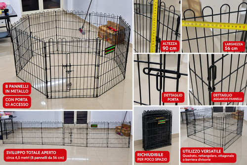 Recinto pieghevole cani - pieghevole,